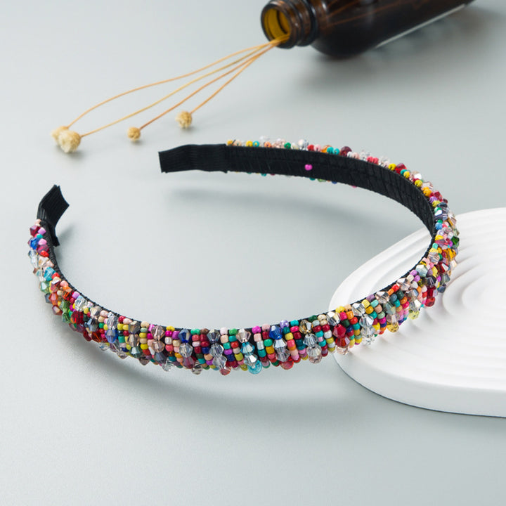 Beaded Hoop Headband — Padded Korean Face-Wash Hair Band