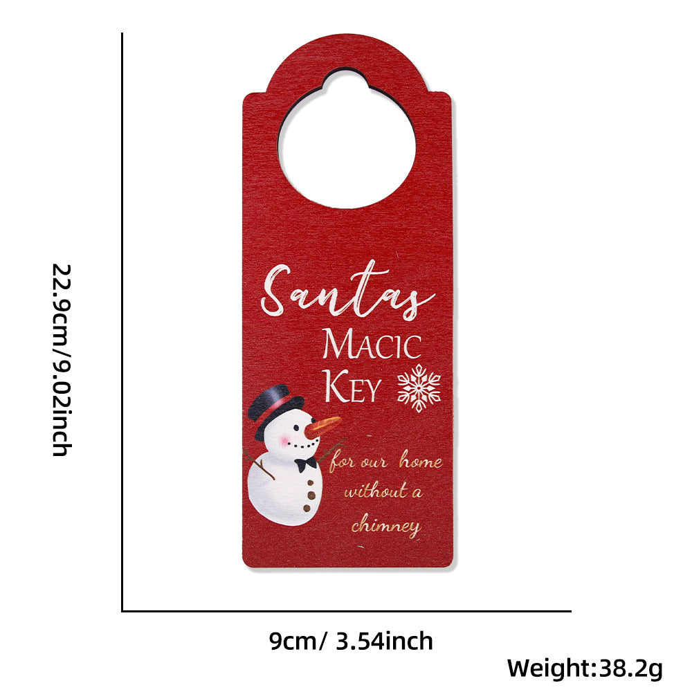 Wooden Christmas Door Hanger for Festive Holiday Cheer