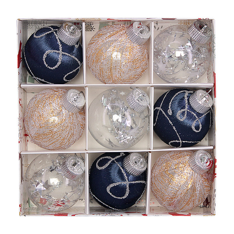 Christmas Baubles 9-Piece Set for a Polished Festive Tree