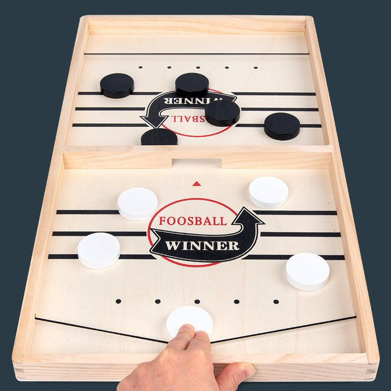 Wooden Tabletop Foosball Game for Screen-Free Family Fun