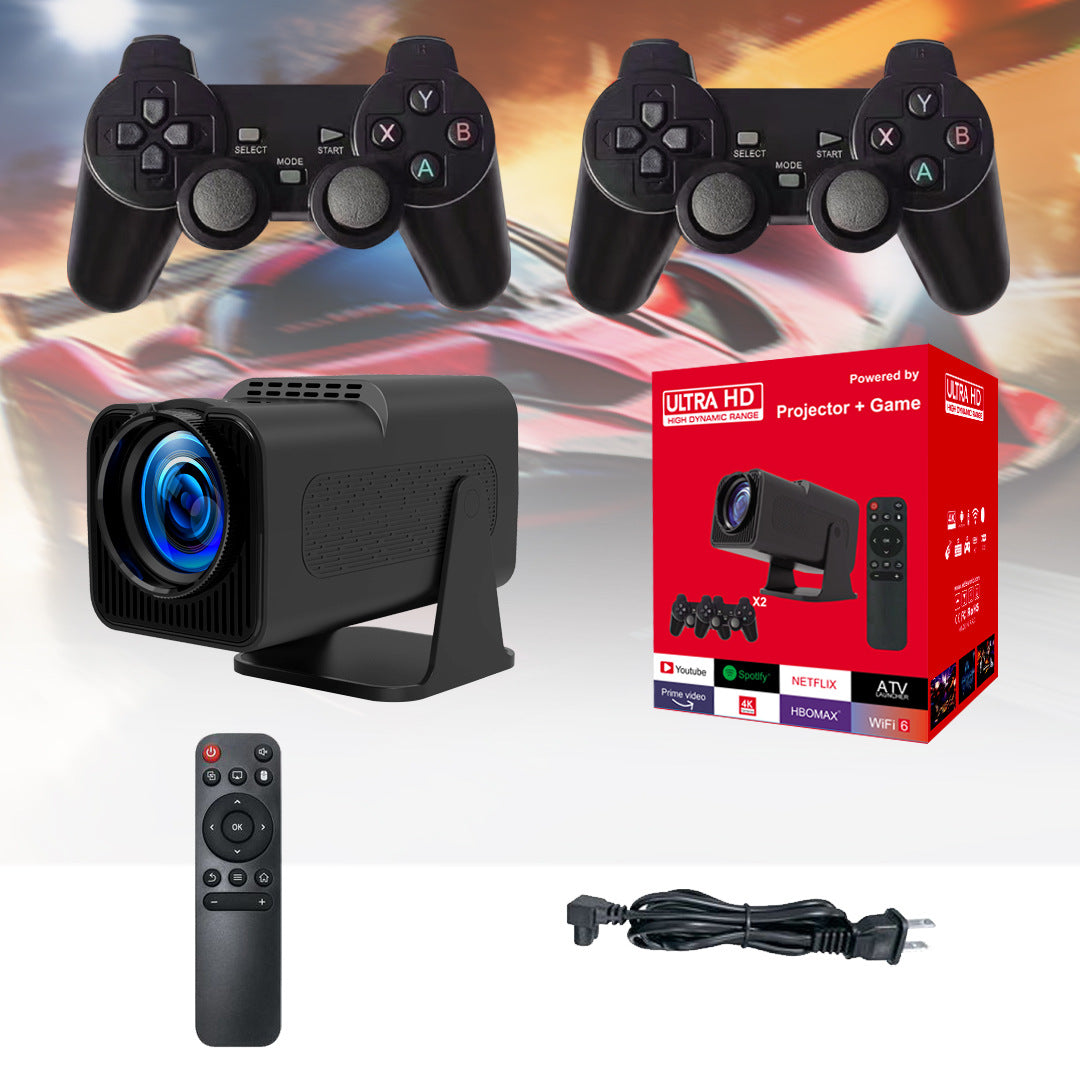 Portable Projector with Retro Game Console & Gamepads