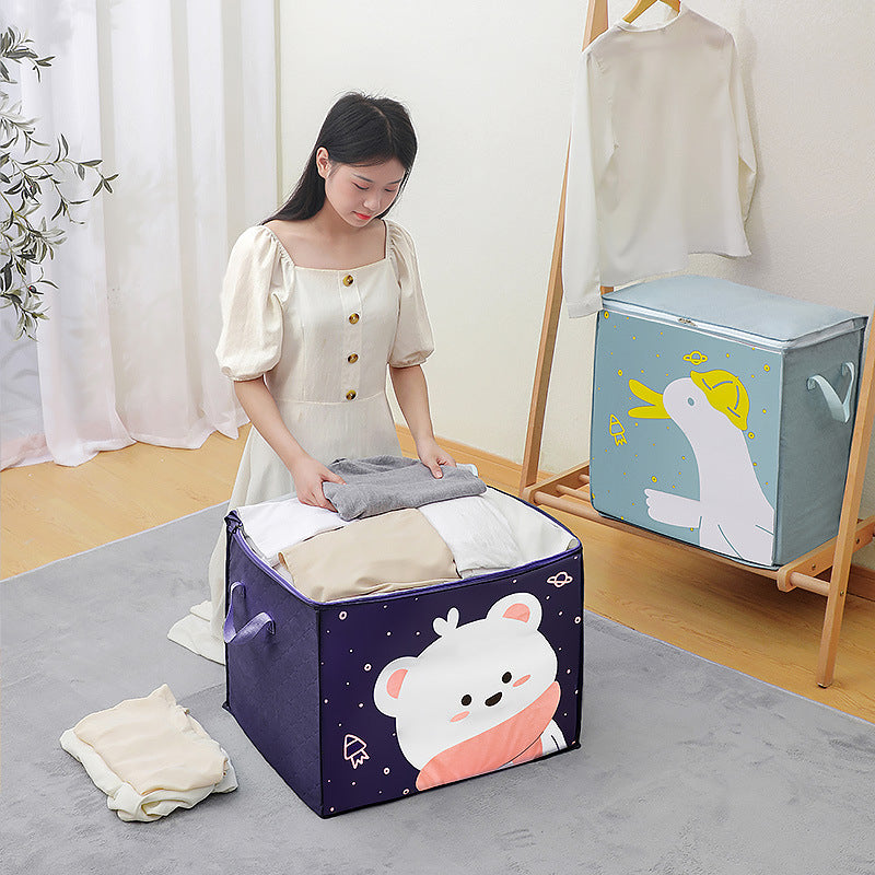 Large Cartoon Quilt Storage Bag, Moisture & Mildew Proof