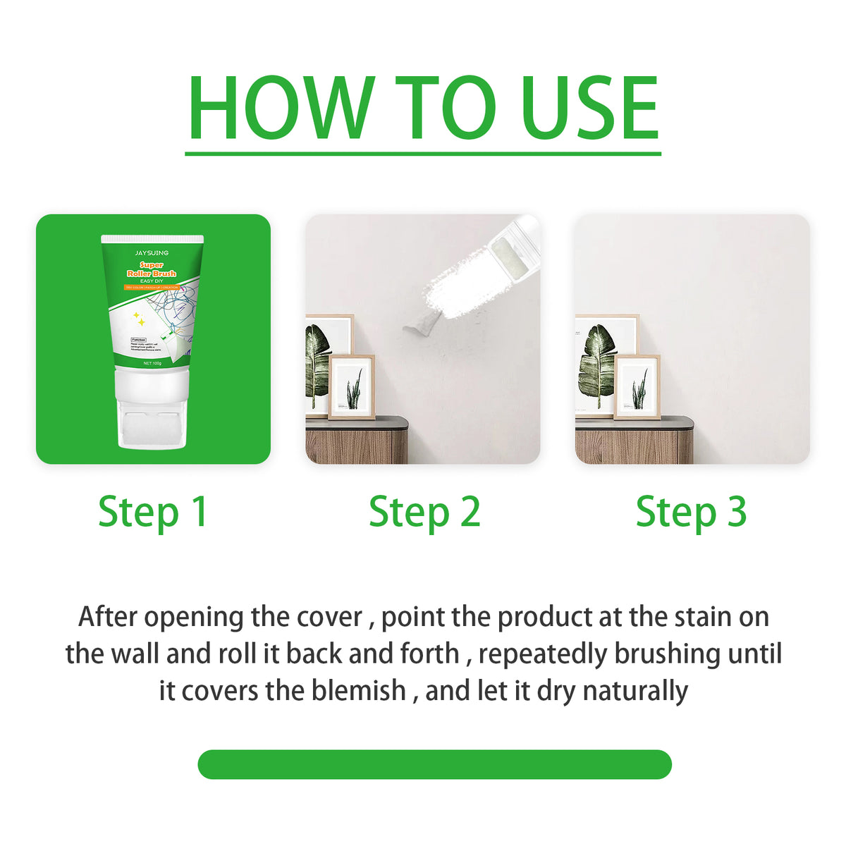 Wall Repair Paint Roller - Fix Cracks & Stains Fast