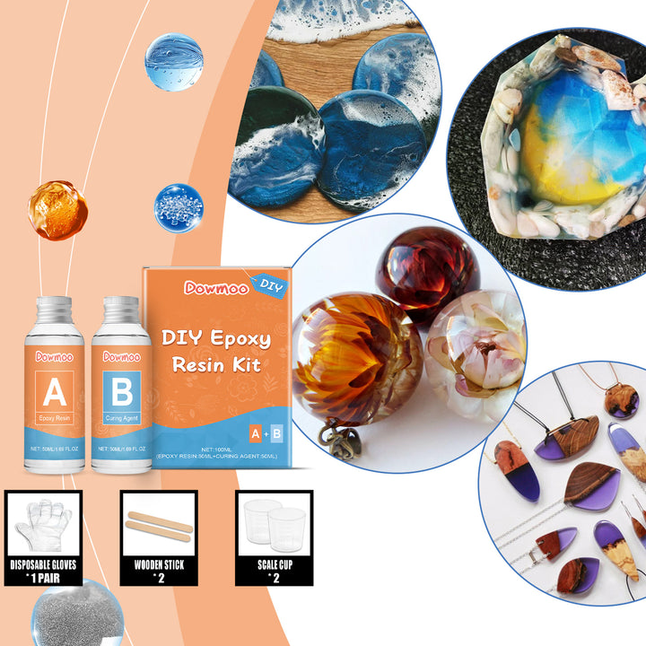 Clear Epoxy Resin Kit for Jewelry & DIY Craft Projects