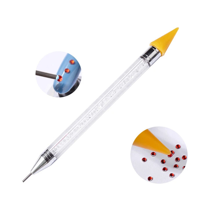Nail Dotting Pen & Rhinestone Picker — Dual-Ended Precision
