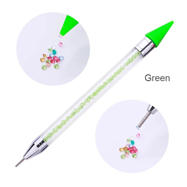 Nail Dotting Pen & Rhinestone Picker — Dual-Ended Precision