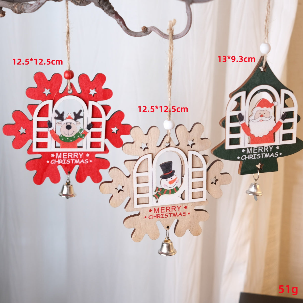 Wooden Christmas Ornaments for Rustic Holiday Charm