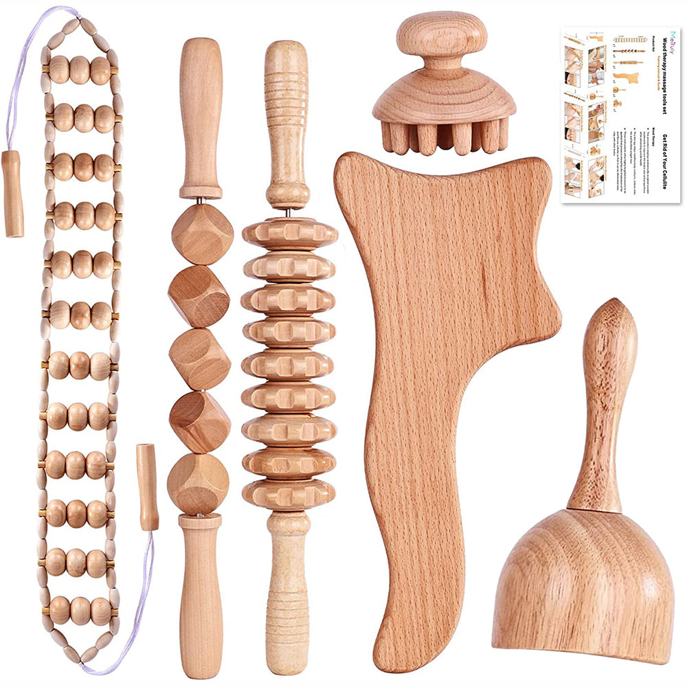 Wood Therapy Massage Tools Set — Hand-Crafted Meridian Release