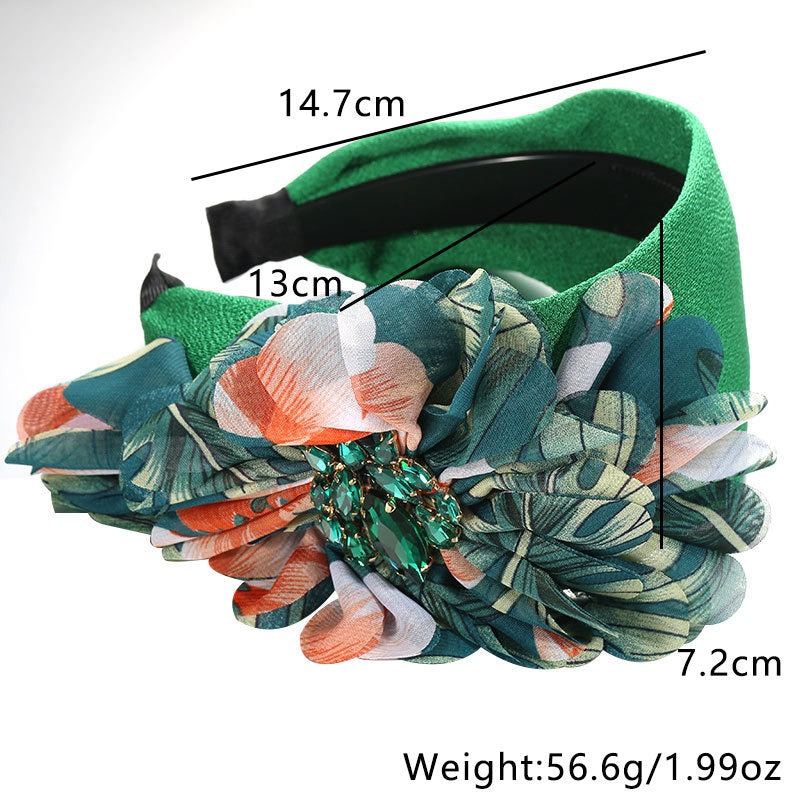 Jeweled Floral Headband for Bold Statement Occasion Looks