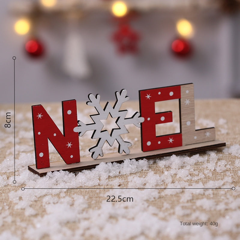 Wooden Christmas Decorations for Festive Tabletop Displays