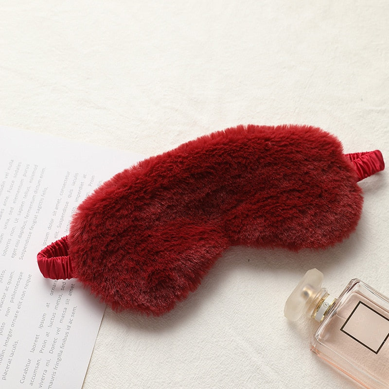 Cute Plush Sleep Mask — Light-Blocking Comfort for Deeper
