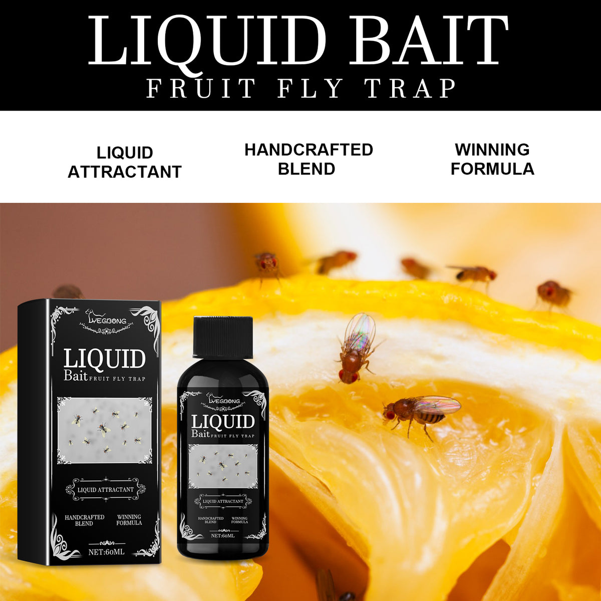 Fruit Fly Bait Liquid Attractant for Indoor Kitchens