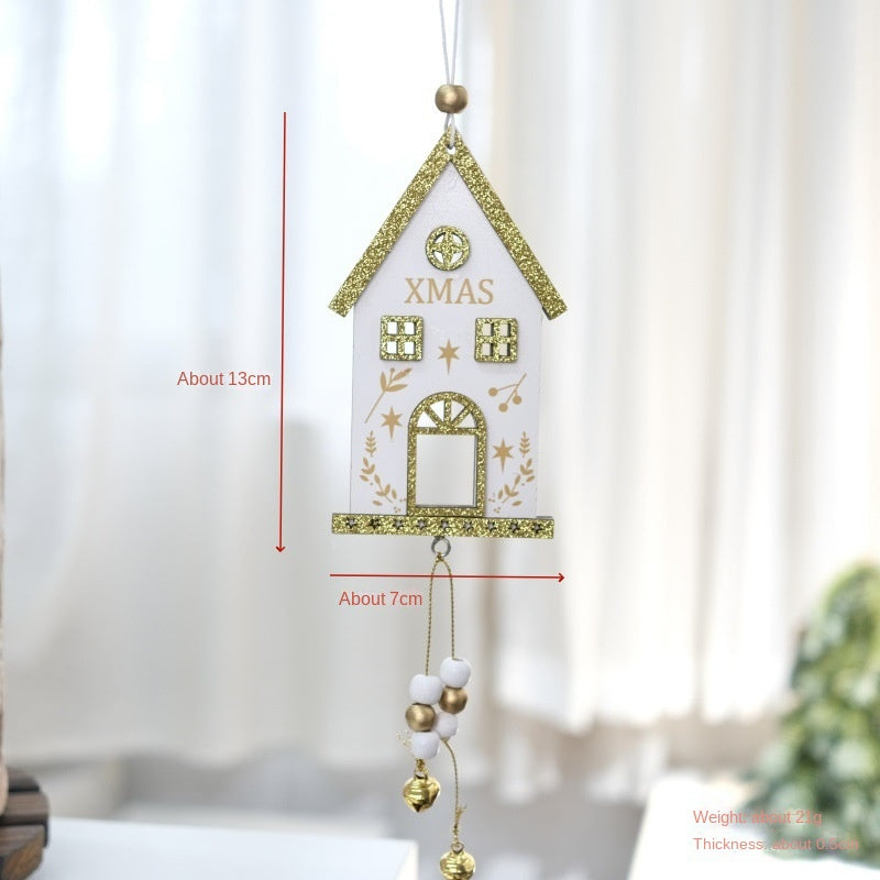 Christmas Wooden House Ornaments for Festive Displays