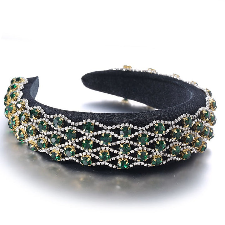 Rhinestone Headband – Wide-Edge Glamour For Any Outfit