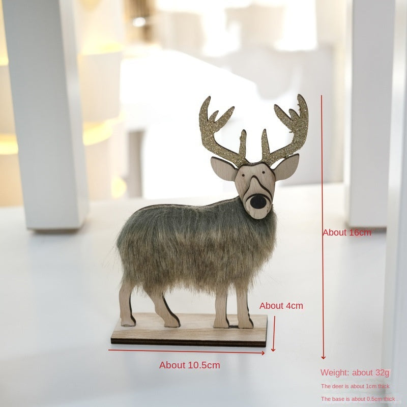 Christmas Wooden Reindeer Decor for Cozy Tabletops
