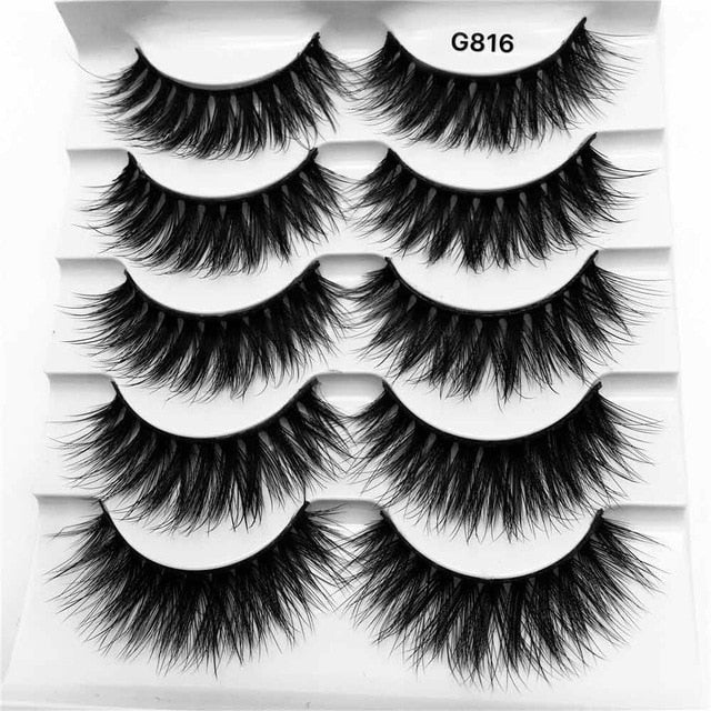 False Eyelashes: Dramatic 3D Volume, 5 Lash Styles