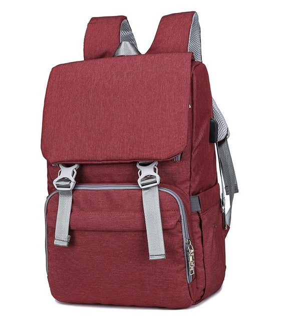 Large Diaper Bag Backpack With USB Charging Access
