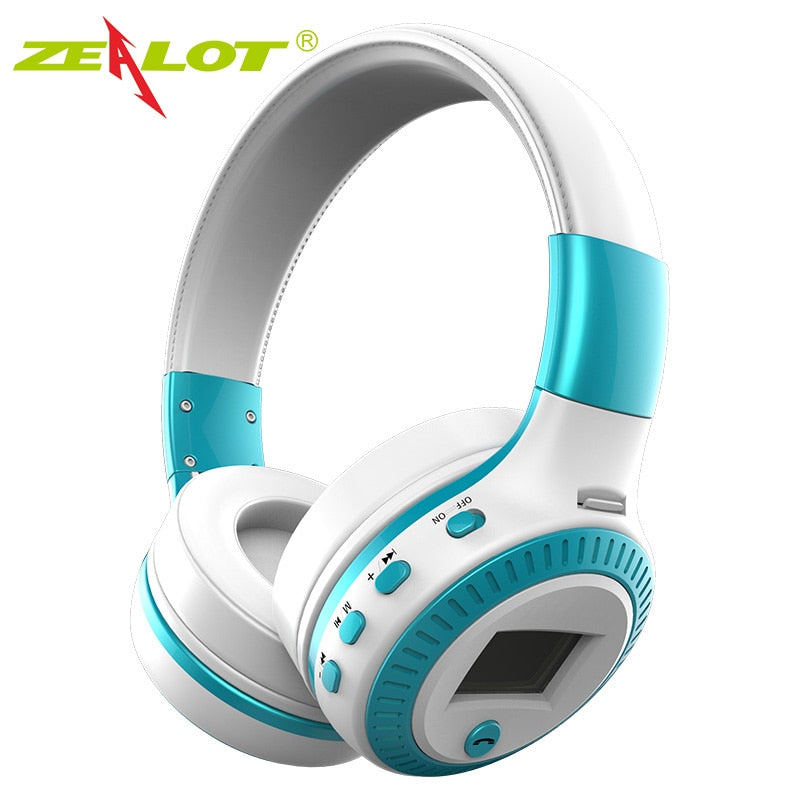 Wireless Headphones with FM Radio and microSD Playback
