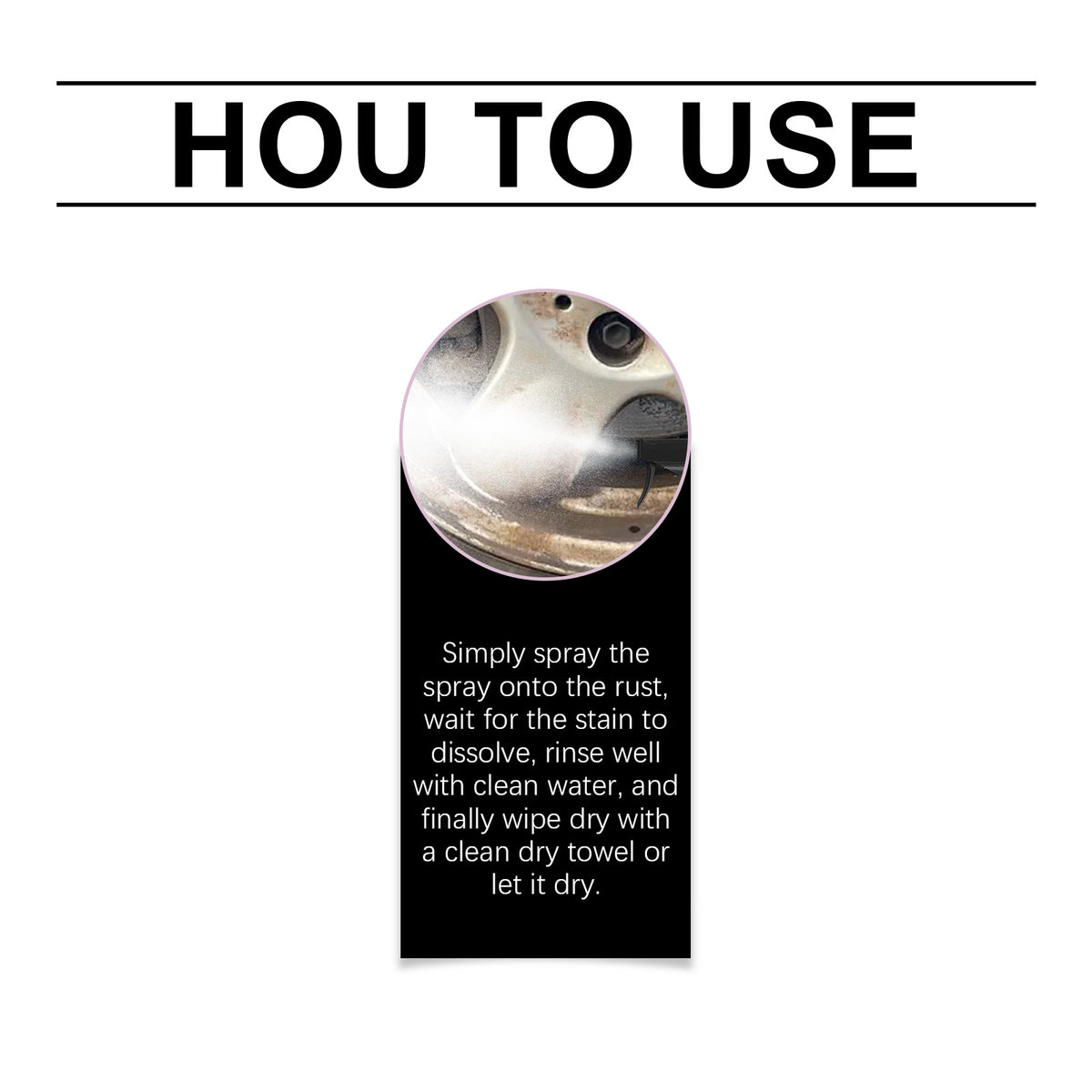 Car Rust Remover Spray for Wheels and Metal Surfaces