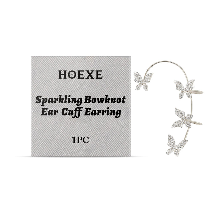 No-Piercing Butterfly Ear Cuff With Sparkling Bow