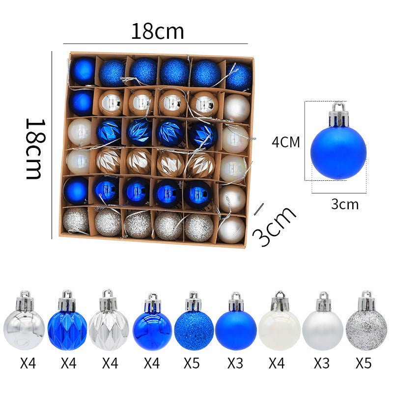 36-Piece Christmas Ornament Set for Colorful Trees