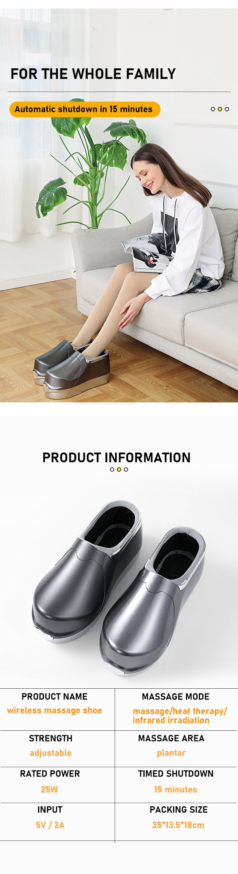Acupressure Massage Shoes — Heated Moxibustion Therapy