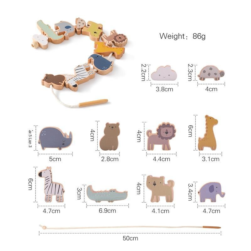 Montessori Lacing Beads Toy for Toddler Fine Motor