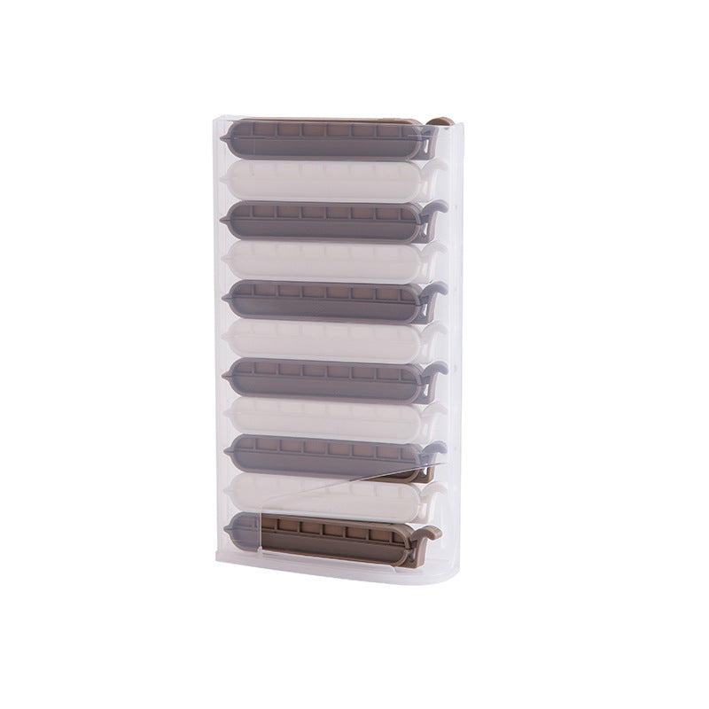 Food Sealing Clips with Wall Mount Storage Case, 10 Pack