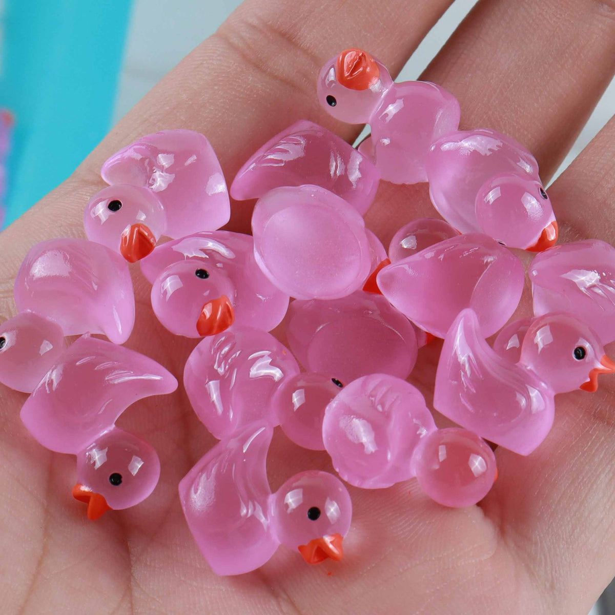 Luminous Mini Duck Charms for Playful DIY Decorations