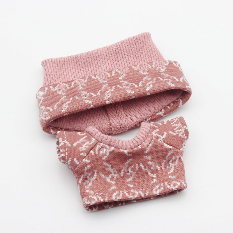 Labubu Doll Clothes & Matching Knitted Hats, 10cm-17cm