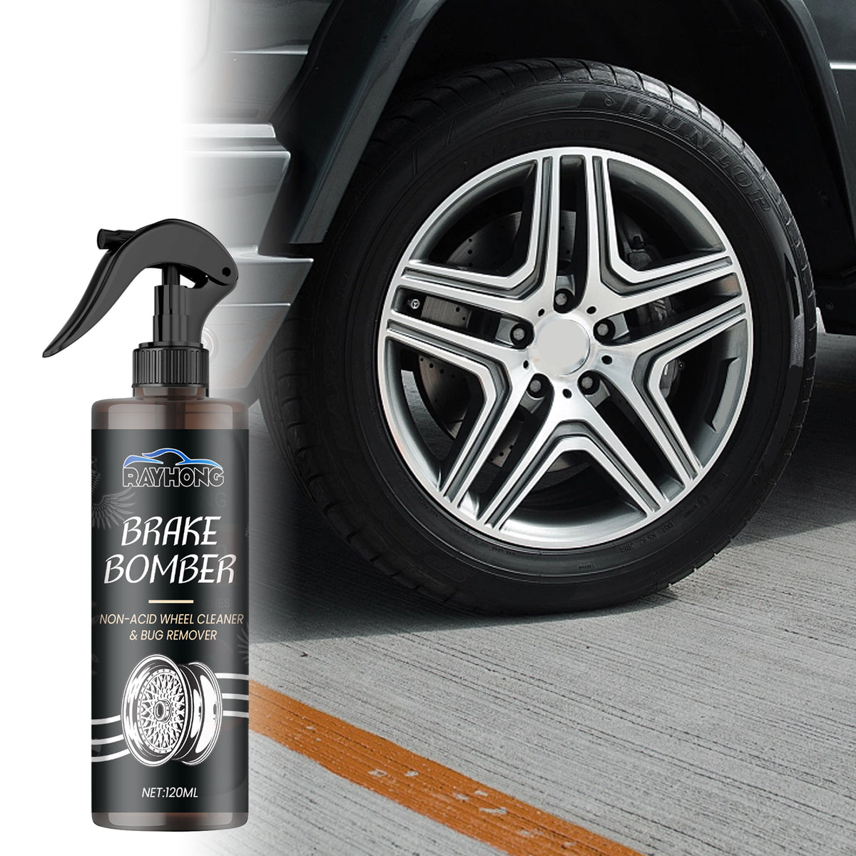 Wheel Cleaner Spray for Brake Dust and Hub Grime Removal
