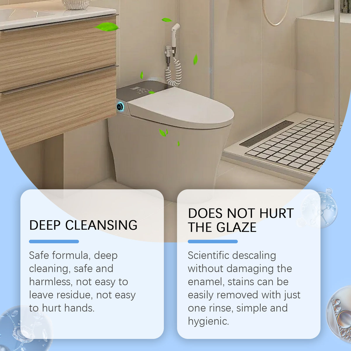 Toilet Cleaning Powder for Stubborn Stains & Scale