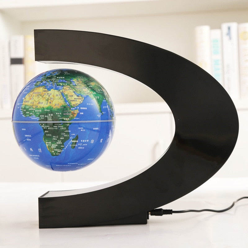 Magnetic Levitation Globe With Colorful LED Lighting