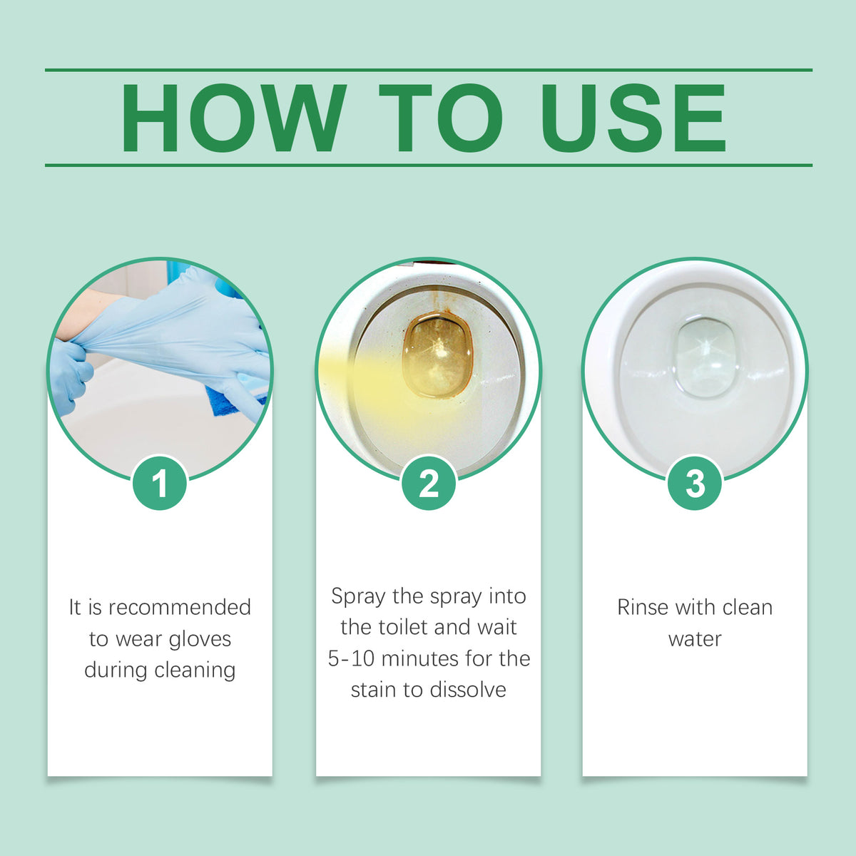 Toilet Bowl Cleaner Spray for Odor & Bathroom Grime