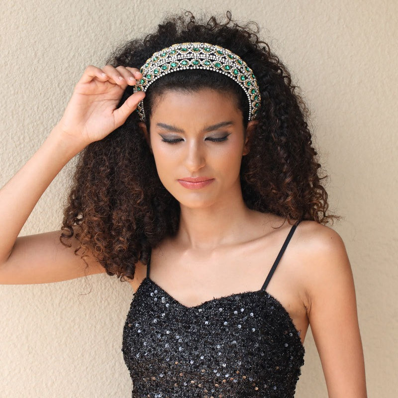 Baroque Crystal Headband for Vintage-Inspired Glamour