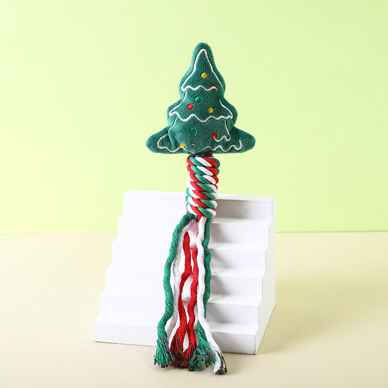 Christmas Rope Dog Toys for Festive Tug & Chew Play
