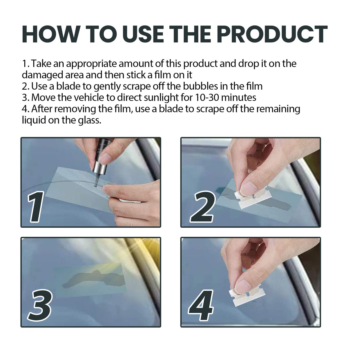 Windshield Repair Kit for Chips and Small Cracks DIY