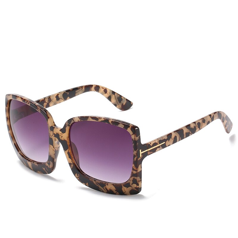 Oversized Square Sunglasses with Gradient UV400 Style