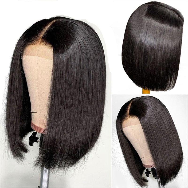 Lace Front Bob Wig for a Sleek, Polished Middle Part