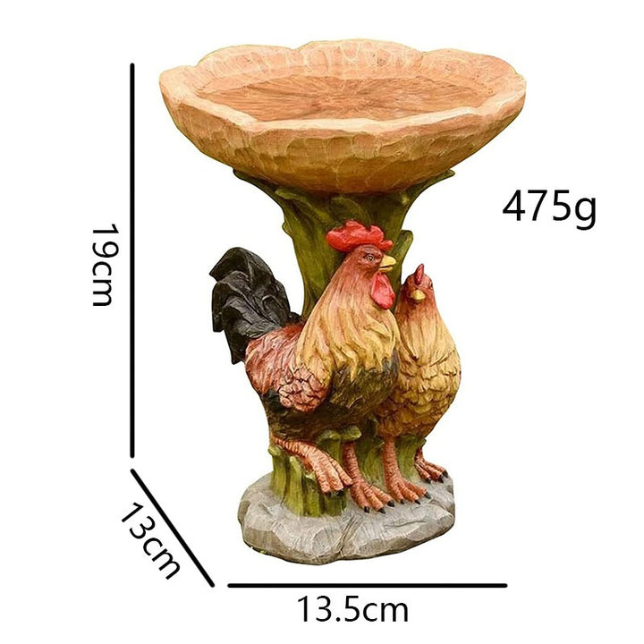 Resin Bird Bath and Feeder Garden Sculpture Decor