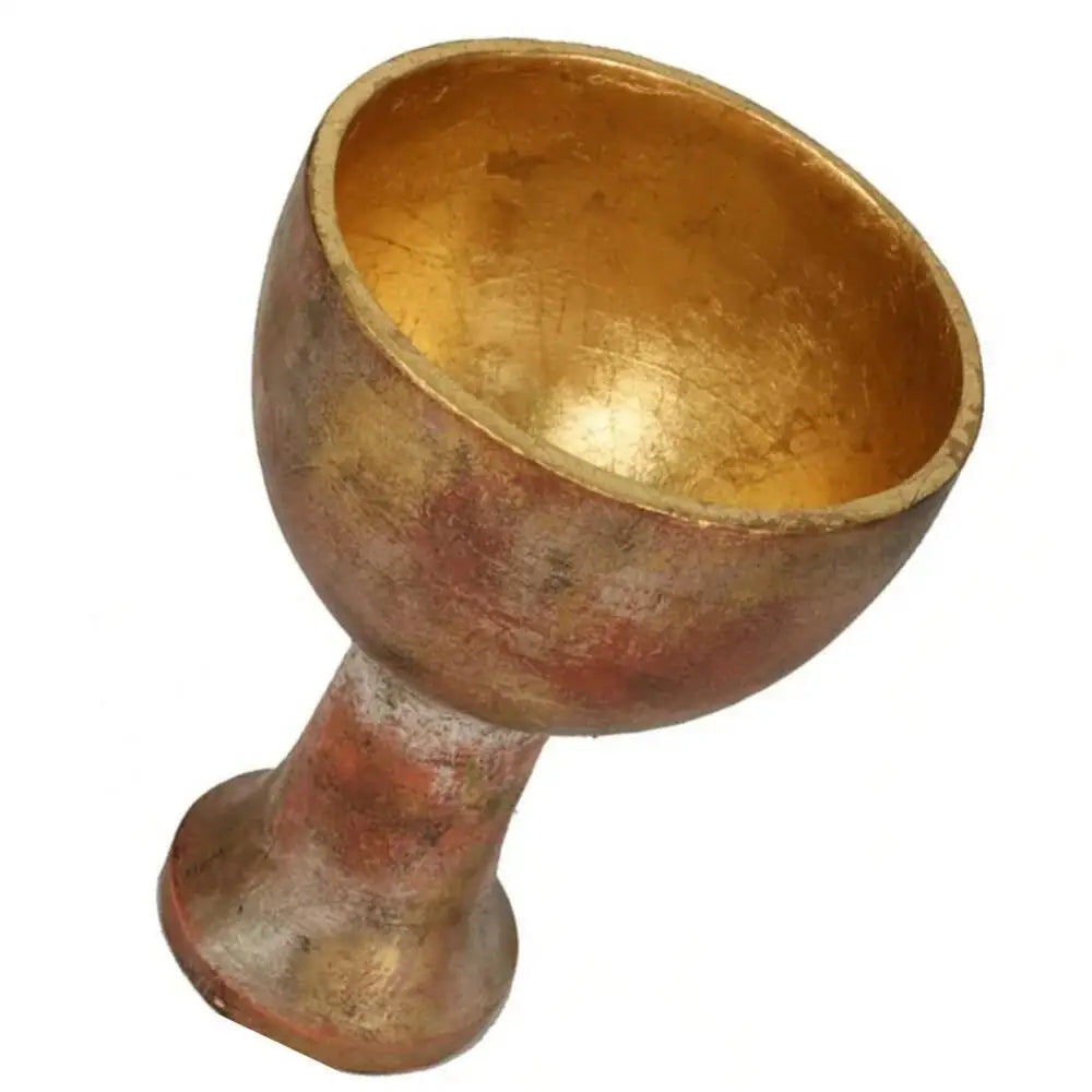 Holy Grail Cup Prop for Cosplay: Aged Gold Leaf Resin