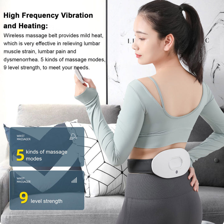 EMS Waist Massager Heating Pad — Relieves Lower Back Pain