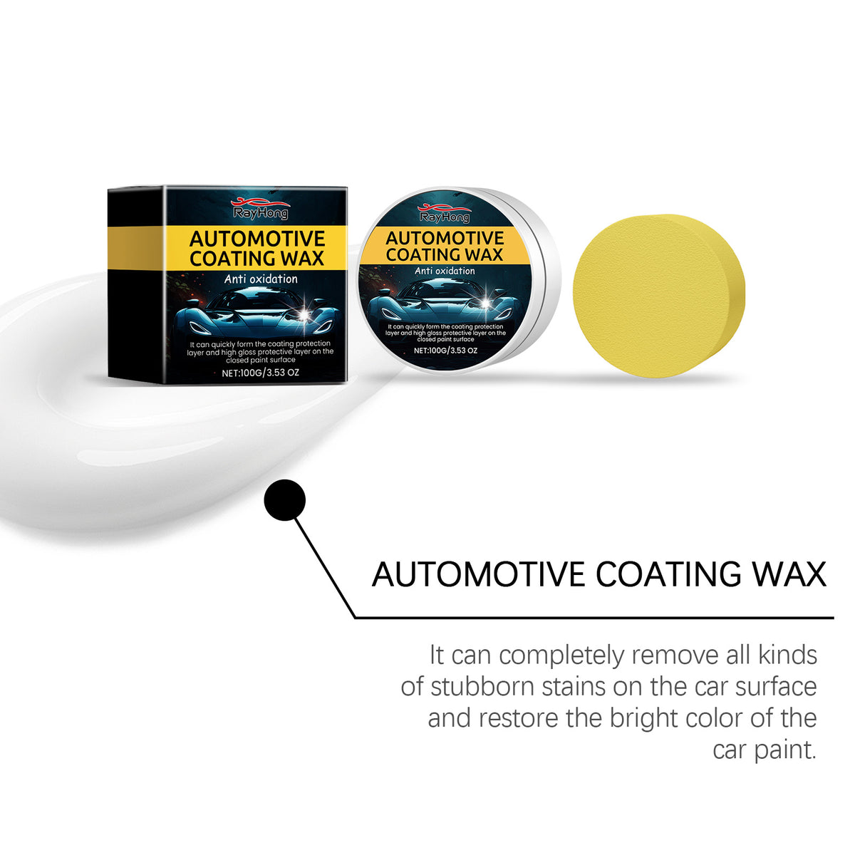 Automotive Scratch Repair Wax for Smooth Mirror Gloss