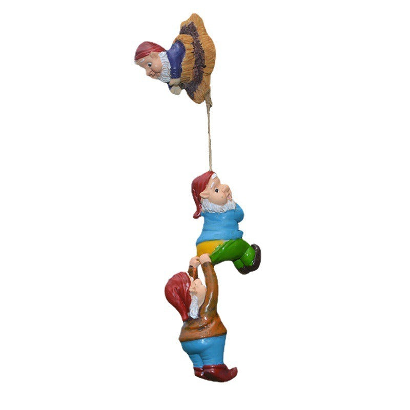 Climbing Gnome Garden Decor for Trees and Fences