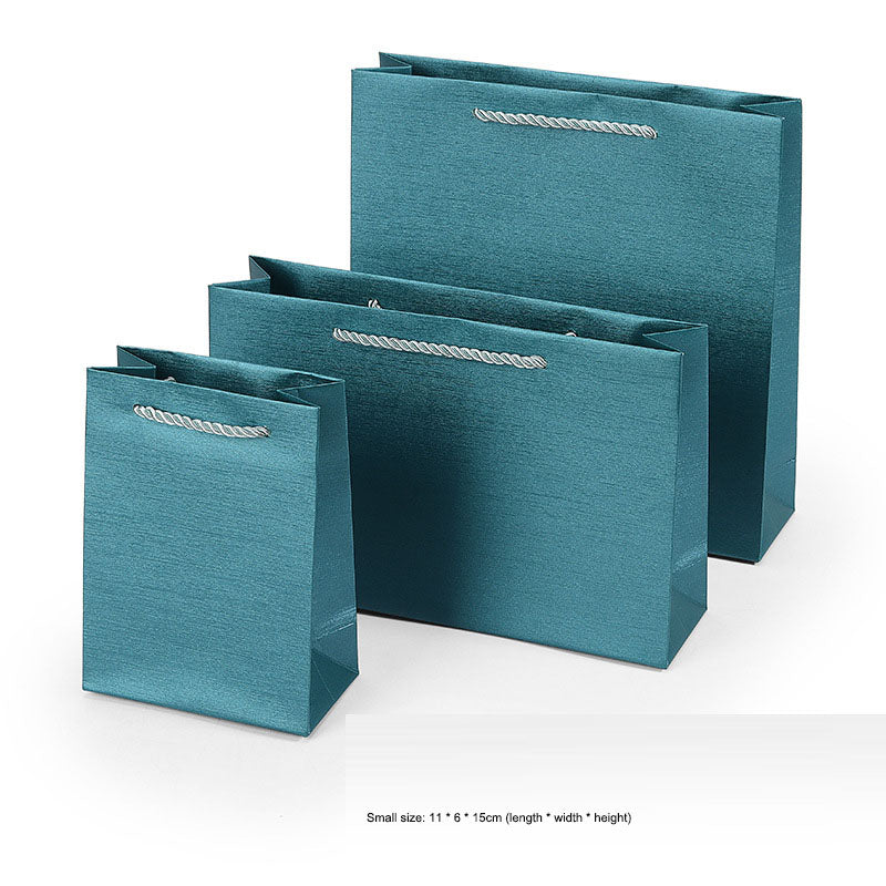 Jewelry Gift Paper Bags with Cord Handles in 4 Colors
