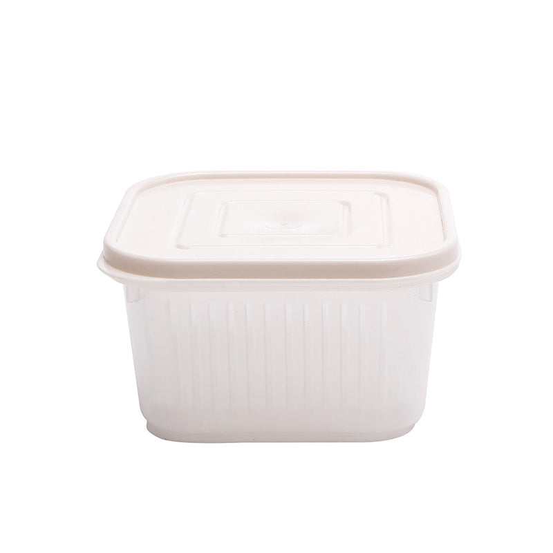 Green Onion Storage Box With Drain Basket for Fridge