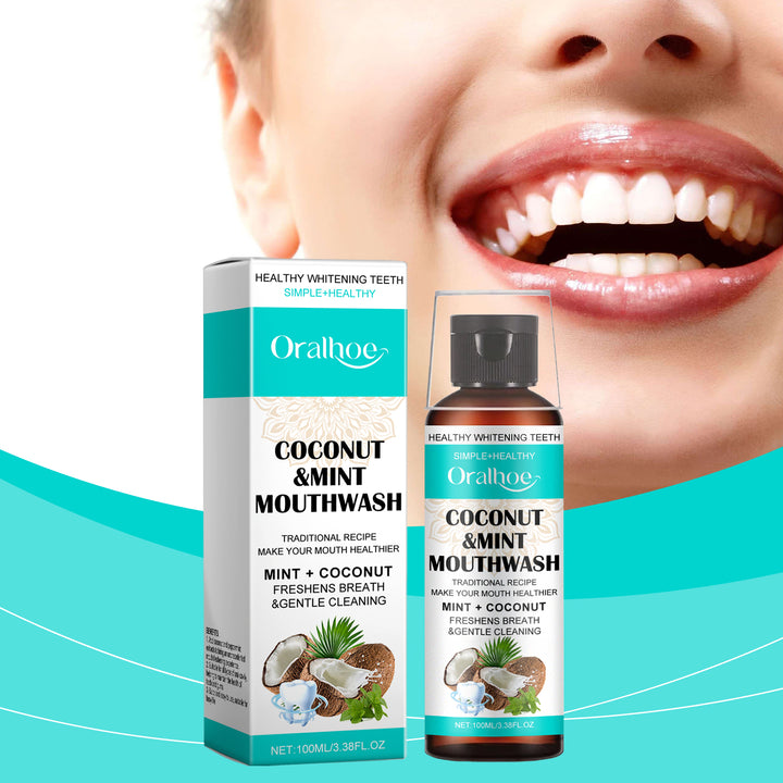 Coconut Mint Mouthwash for Fresh Breath & Clean Teeth