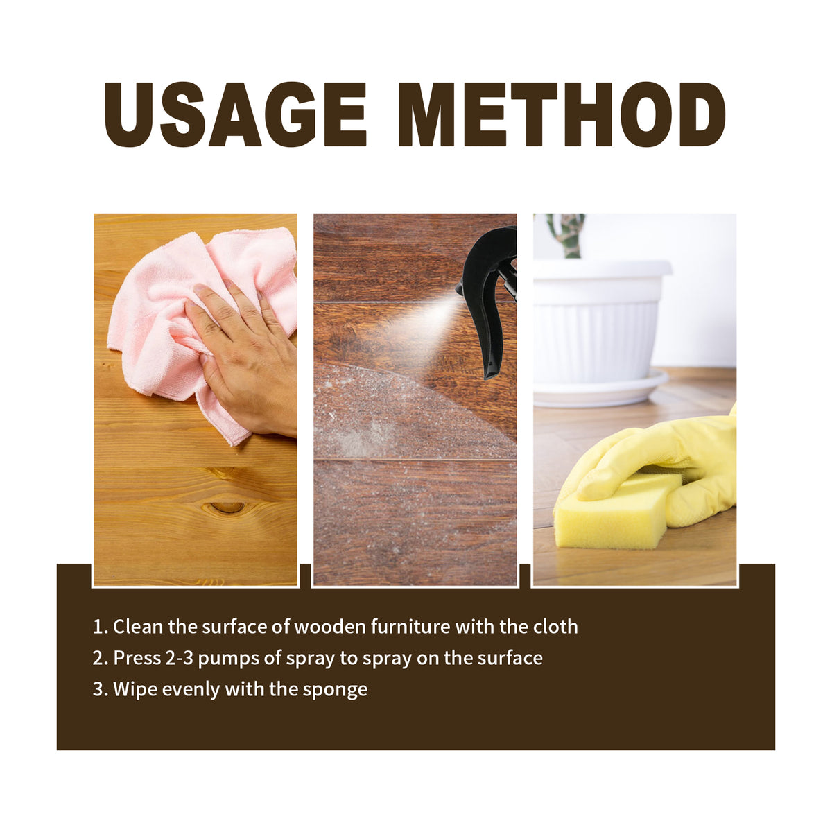 Beeswax Furniture Polish Spray for Wood Surface Care