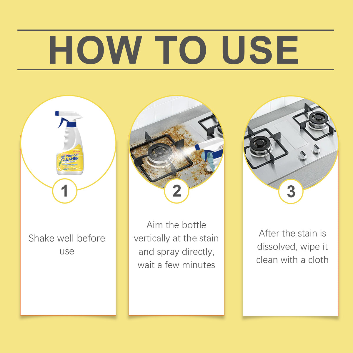 Multi-Purpose Cleaner for Oil, Dirt & Residue-Free Shine