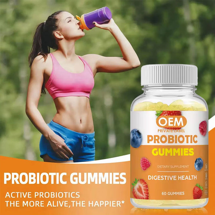 Probiotic Gummies — 60 Fruit Chews for Digestive Health